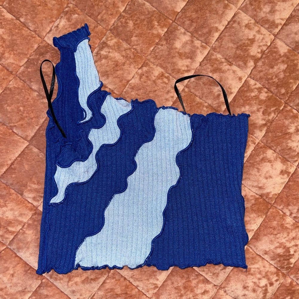 Blue Crop Tank